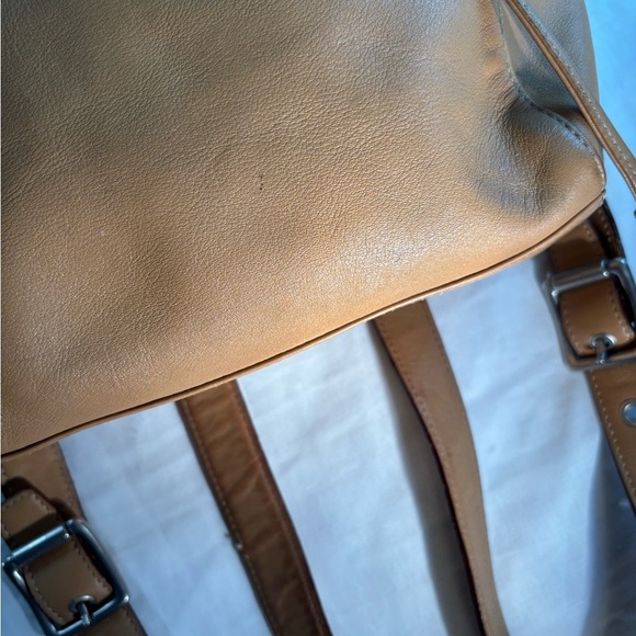 COACH Vintage Light Tan Leather Legacy Drawstring Backpack Bag - Picture 9 of 12